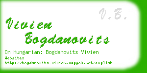 vivien bogdanovits business card